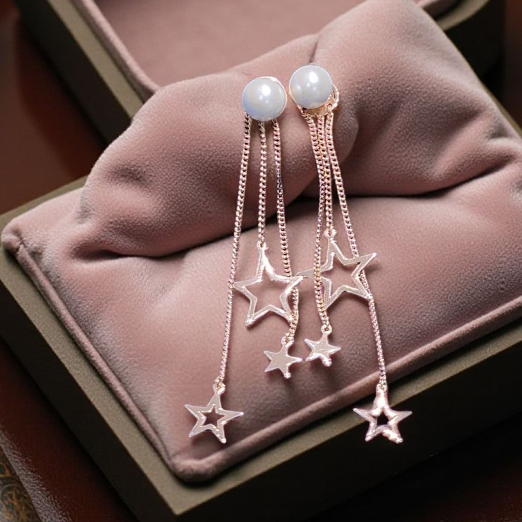Moonlight Star Drop Earrings