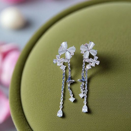 Floral Elegance Drop Earrings