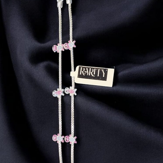 Cute Pink Bird Charm Anklet