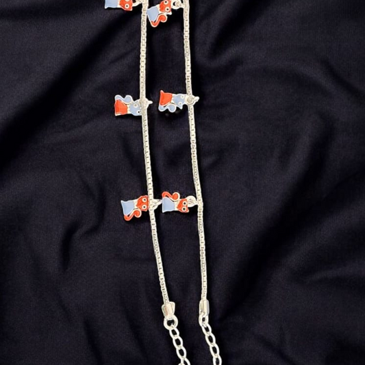 Dual Chain Cartoon Anklet