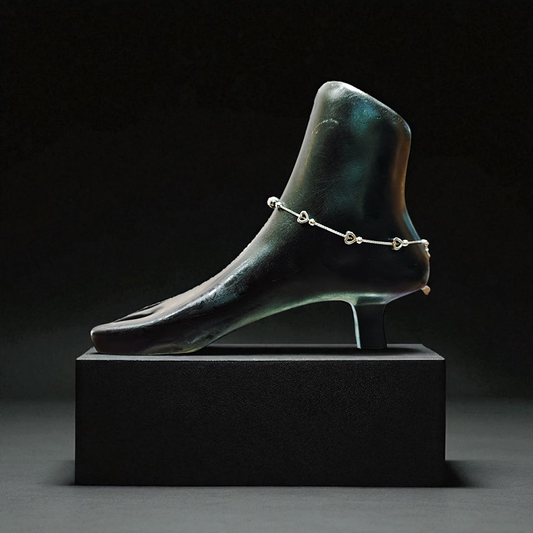 Golden Heart Charm Anklet